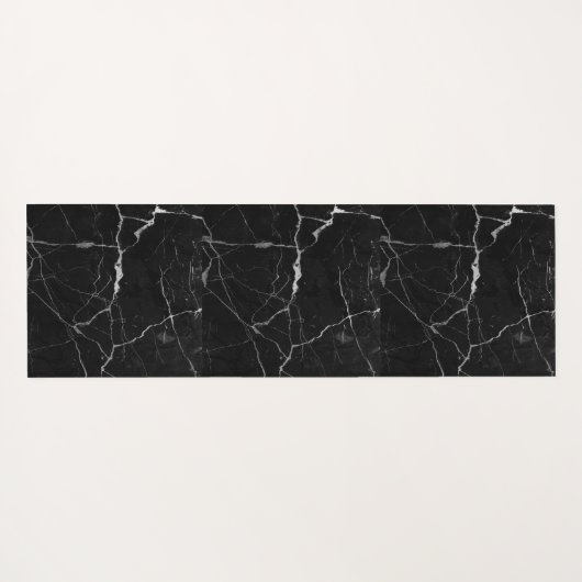 黒フェイク大理石銀脈 ヨガマット (裏面(横))