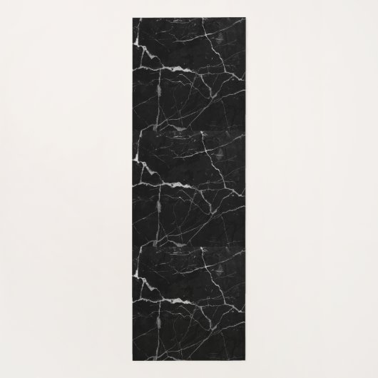 黒フェイク大理石銀脈 ヨガマット (裏面)