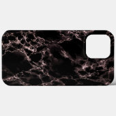 黒フェイク大理石iPhoneケースモダンデザイン Case-Mate iPhoneケース (裏面 (横))