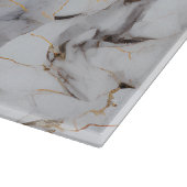 黒フェイク金ゴールド大理石設立パーソナライズされた カッティングボード (角)