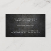 黒フェイク金属のエッジ金ゴールド三角形のロゴ 名刺 (裏面)