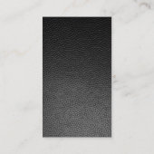 黒フェイク革の名刺 名刺 (裏面)