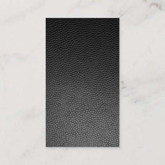 黒フェイク革の名刺 名刺 (裏面)