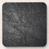 黒フェイク革テクスチャ コースター (正面)
