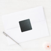 黒フェイク革テクスチャ スクエアシール (封筒)