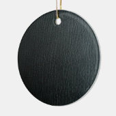 黒フェイク革テクスチャ セラミックオーナメント (左)
