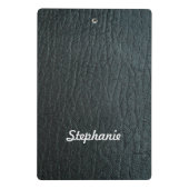 黒フェイク革テクスチャ ミニクリップボード (裏面)