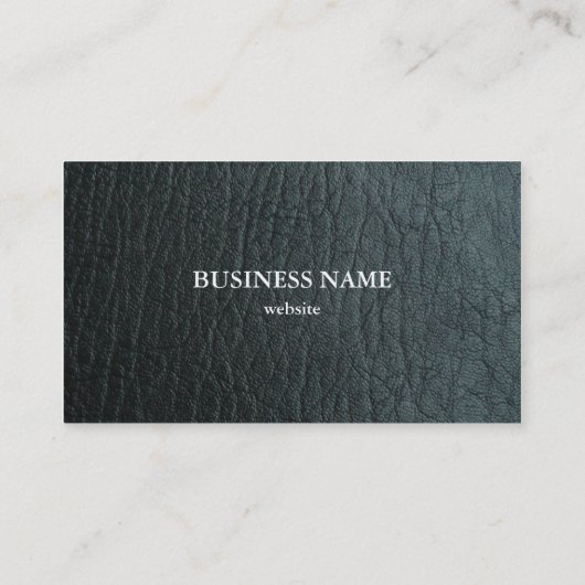 黒フェイク革テクスチャ 名刺 (裏面)