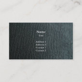 黒フェイク革テクスチャ 名刺 (正面)