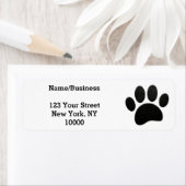 黒フェイク革ドッグポープリントカスタム ラベル (インサイチュ)