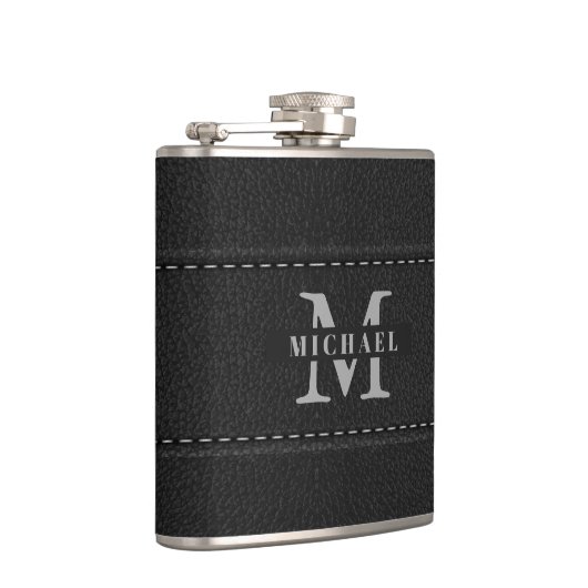 黒フェイク革 フラスク (右)