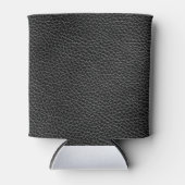 黒フェイク革 缶クーラー (正面)