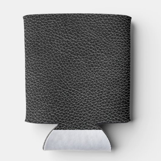 黒フェイク革 缶クーラー (裏面)