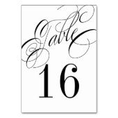 黒フォーマルと白のテーブル番号カード – 注文1 テーブルナンバー (裏面)