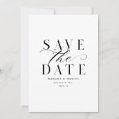 黒フォーマルと白の日付を保存No Photo QR セーブザデート (正面)