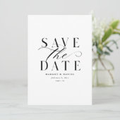 黒フォーマルと白の日付を保存No Photo QR セーブザデート (スタンド正面)