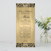 黒フォーマルと金ゴールドのメ結婚ニュー メニュー (スタンド正面)