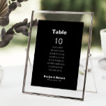 黒フォーマルの結婚表10の座席表 招待状<br><div class="desc">このフォーマル黒結婚のテーブル10の座席チャートカードは素朴な人に最適結婚である。このデザインは、あなたのイベントを飾るために黒い背景に美しいフォントを備えている。カードプリントは逆(両面)に戻る。</div>
