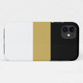 黒フォーマルエレガント黄金色の白ストライプ色 Case-Mate iPhoneケース (裏面(横))