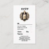 黒フォーマルタイきらめくワインイベントrsvp アドバイスカード (正面)