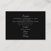 黒フォーマル披露宴踊り結婚ズ エンクロージャーカード (正面)