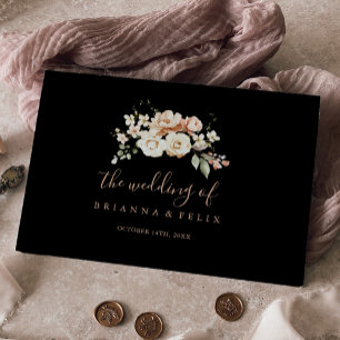 黒フォーマル王室のフローラ結婚 ゲストブック