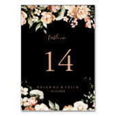 黒フォーマル王室のフローラ結婚 テーブルナンバー (裏面)