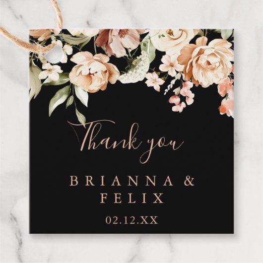 黒フォーマル王室のフローラ結婚 フェイバータグ (正面)