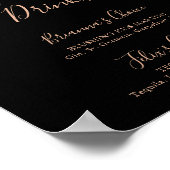 黒フォーマル王室のフローラ署名ドリンクの署名 ポスター (角)