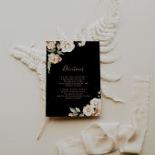 黒フォーマル王室の結婚フローラ方向 エンクロージャーカード