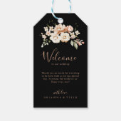 黒フォーマル王室の結婚フローラ ギフトタグ (正面)