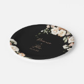 黒フォーマル王室の結婚フローラ ペーパープレート (アングル)