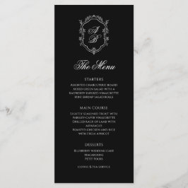 黒フォーマル白フローラモノグラムクレスト結婚 メニュー