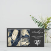 黒フォーマル襟 | 結婚サンキューカード サンキューカード (スタンド正面)