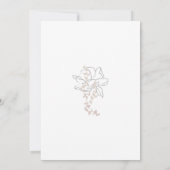 黒フォーマル/白フローラクレストモノグラム結婚ズ 招待状 (裏面)