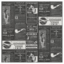 黒フランスのアンティークビクトリアン新聞