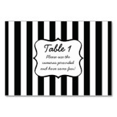 黒フランスのストライプの テーブルナンバー (裏面)