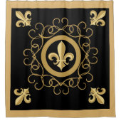 黒フランスの色 シャワーカーテン (正面)