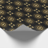 黒フランスの色 ラッピングペーパー (角)