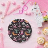 黒フレンドリー宇宙の怪物 ペーパープレート (パーティー)