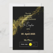 黒フレンドリー色 招待状 (正面)