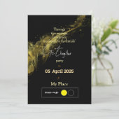 黒フレンドリー色 招待状 (スタンド正面)