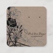 黒フローライヤリングカード スクエア名刺 (正面)