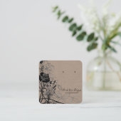 黒フローライヤリングカード スクエア名刺 (スタンド正面)