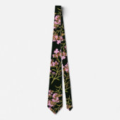 黒フローラネクタイ ネクタイ (正面)