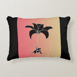 黒フローラパステルグラディエント アクセントクッション