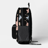 黒フローラボヘミインスパイアア プリントバックパック (右)