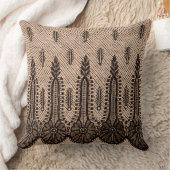 黒フローラメッシュプリント クッション (ブランケット)