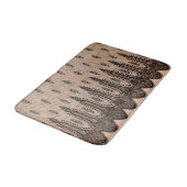 黒フローラメッシュプリント バスマット (アングル)