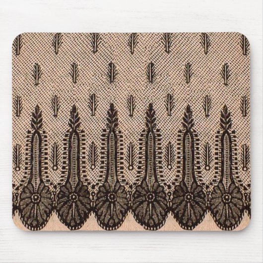 黒フローラメッシュプリント マウスパッド (正面)